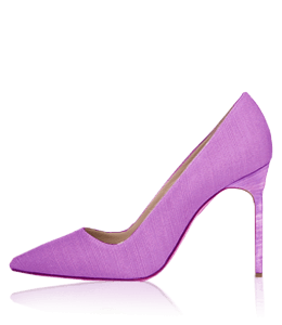 Dull purple color high heel ladies footwear
