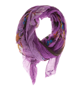 Dull purple color printed stole for women