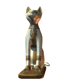 Egyptian white statue of cat