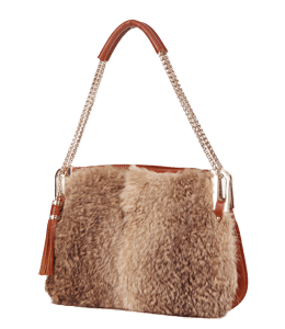 Elegant fur handbag