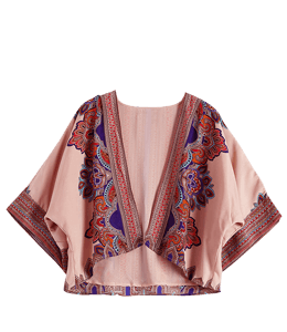 Embriodered kimono blouse