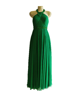 Emerald green party dress