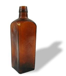 Empty brown bottle