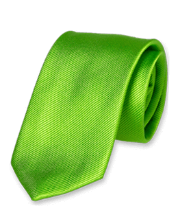 Extremely bright green tie