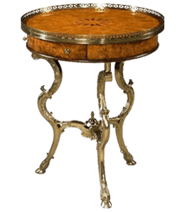 Extremely fancy and ornately carved small round table