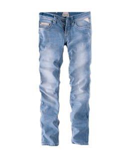 Faded blue jeans for men