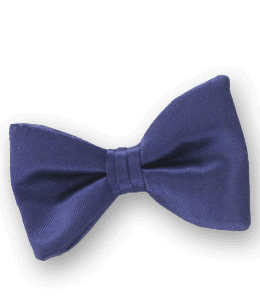 faded navy blue bow tie