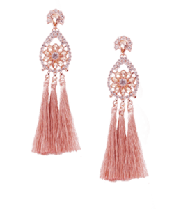 Fashion jewellery with pink tassel