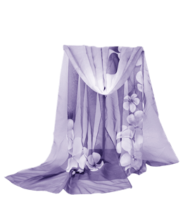 Floral purple stole for ladies