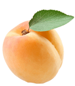 Fresh apricot with green leaf