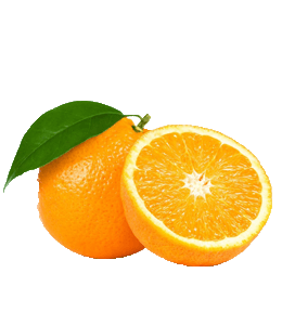 Fresh orange with slice