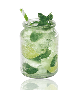 Frosty and cool mint drink