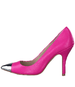 Fuchsia pink peeptoe shoe