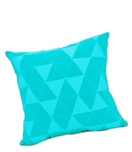 Neon cyan cushion