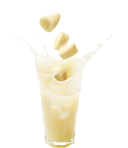 Glass of banana shake