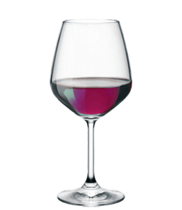 Glass of rose wine