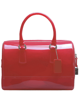 Glossy red party bag