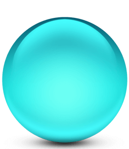 Glossy turquoise ball