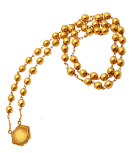 Gold beads necklace