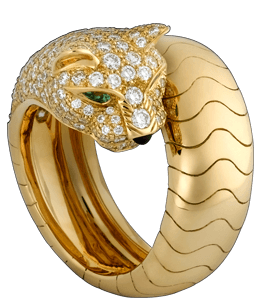 Gold leopard bangle