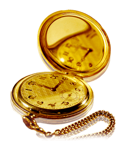 Gold pocket watch