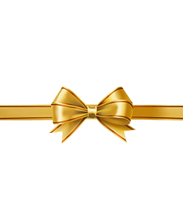 Golden color bow
