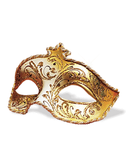 Golden fancy eye mask