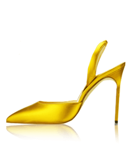 Golden yellow color ladies footwear
