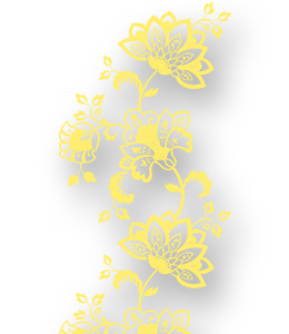 Golden yellow flowers illustration