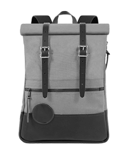 Gray and black color backpack