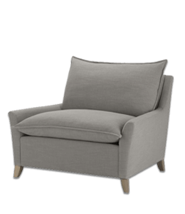 Gray color single seater sofa
