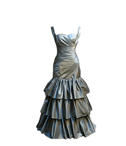 Gray Satin Dress