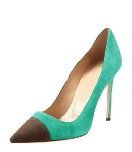 Green and grey high heel sandal