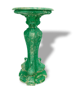 Green color pillar for garden