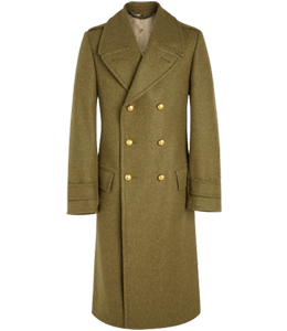 Green overcoat for winter
