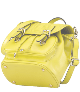 Greenish yellow girls bag