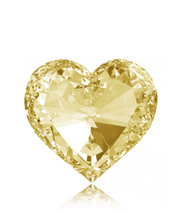 Heart shape yellow crystal