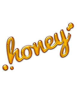 Honey word in liquid effect