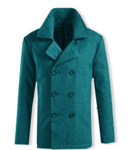 Indigo blue woolen coat