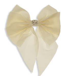 Ivory color bow style hair accessories