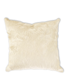 Ivory color soft hair cushion