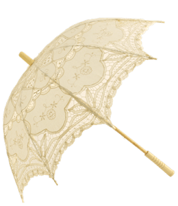 Ivory color umbrella with lace work