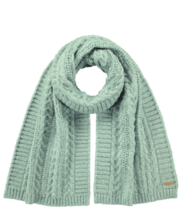 Jade green colored woolen scarf