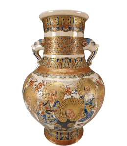 Japanese porcelain vase with intricate work