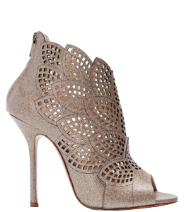 Lace Work on Suede Stiletto