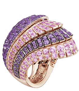 Lavender and purple royal wedding ring