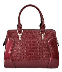 Leather red handbag