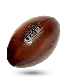 Leather rugby ball