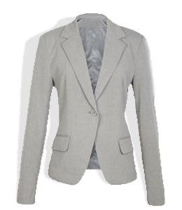 Light gray colored women's business suit