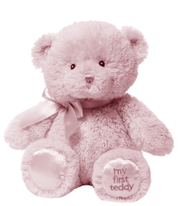 Light and soft pink teddy bear